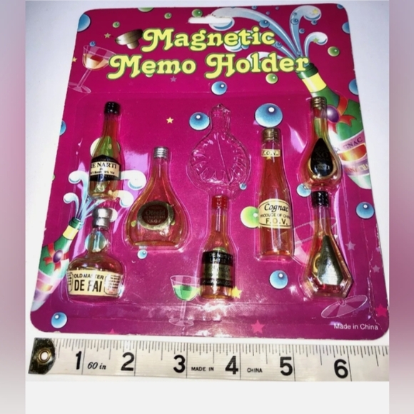 BAR Refrigerator Magnet Lot of 8 Vintage Cognac Liquor Bottles Style - Picture 5 of 5